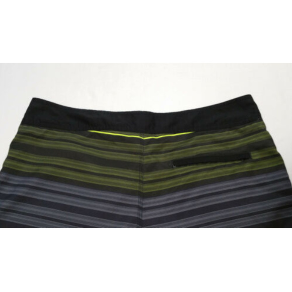 *SOLD* HURLEY Swim Board Shorts Drawstring Striped - Picture 3 of 8